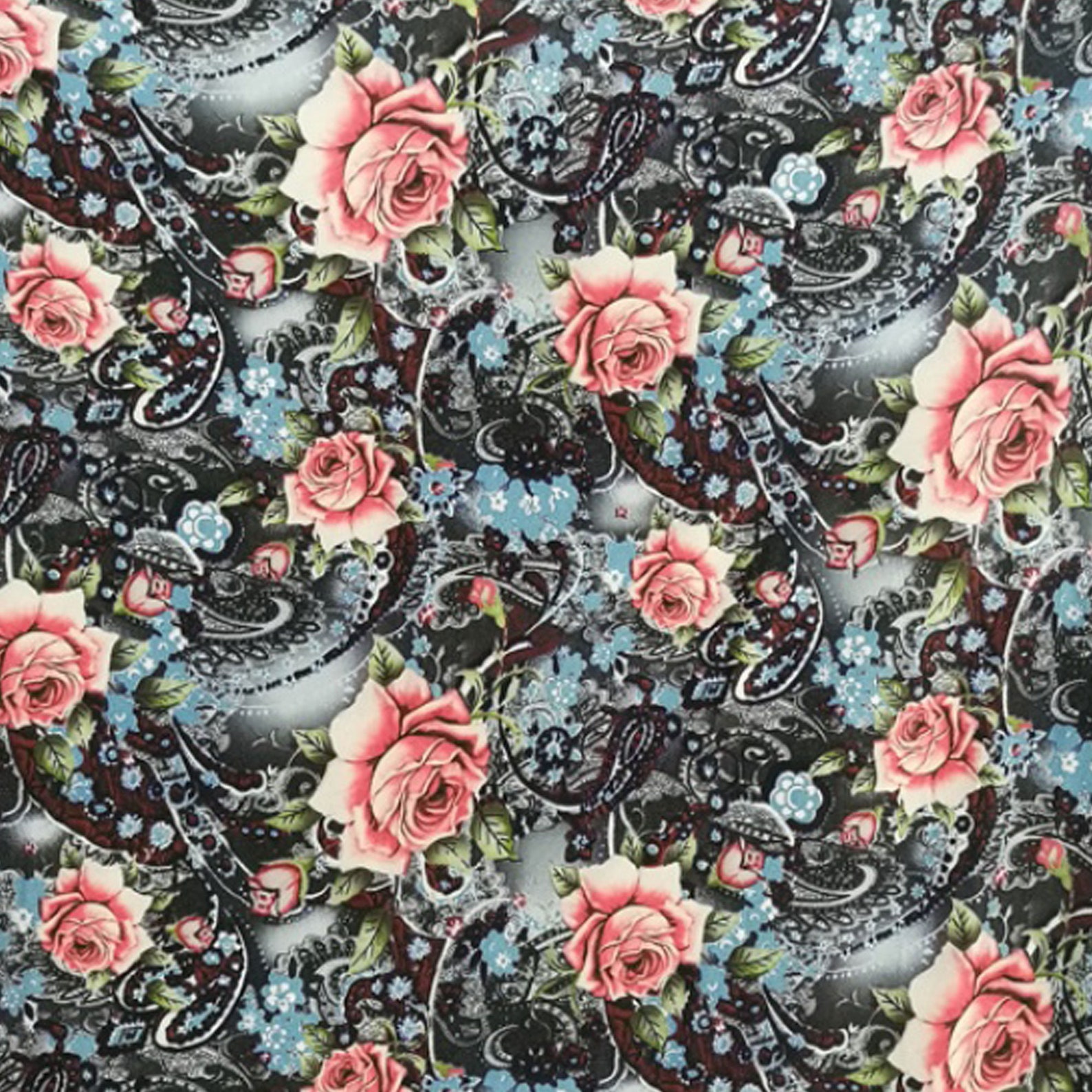 Pink Rose Fabric by Yard Stretchy Blossom Rose Fabric Overlay Etsy UK