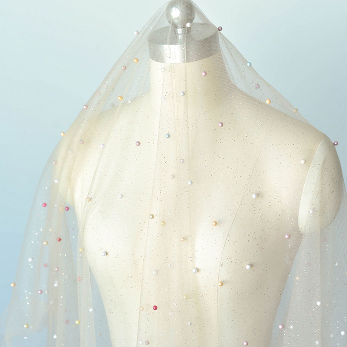 tulle with beads