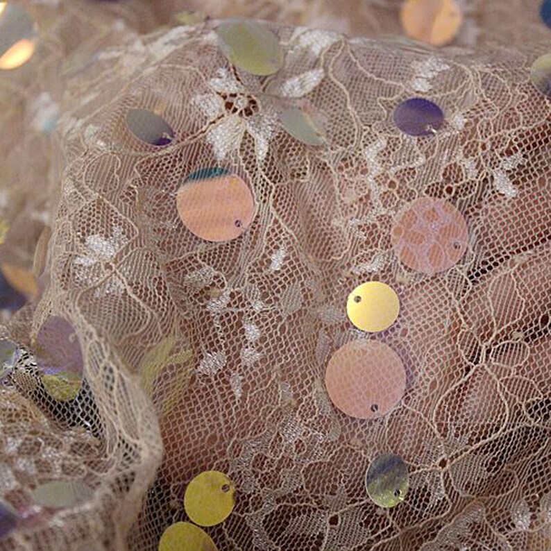 Sparkling Lace Fabric by Yard Shiny Fish Scale Lace Overlay Etsy