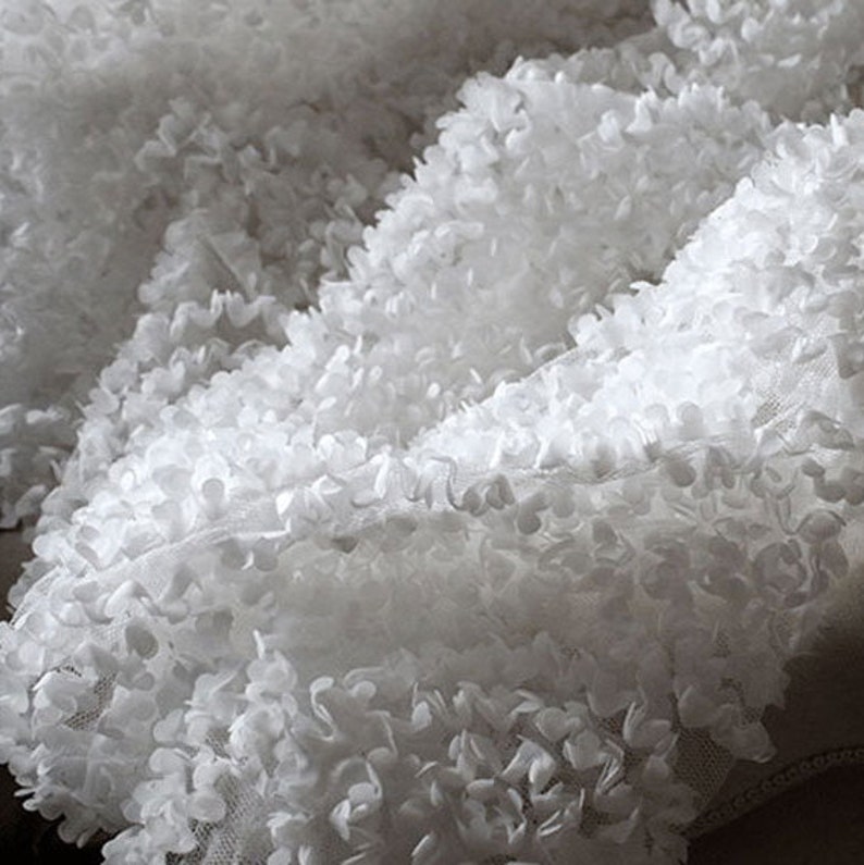 Charm Embossed Lace Fabric 3d Chiffon Decorative Lace Mesh For Short Wedding Dress Gown Train 53 Inches Width Sold By 1 Yard Craft Supplies Tools Dyeing Batik