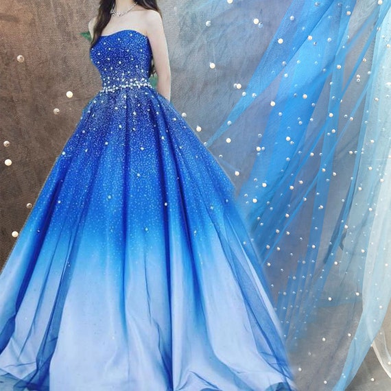 sapphire blue evening gown