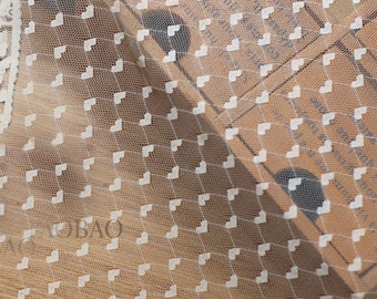 Winziges Herz-Spitzenstoff-weicher Spitze-Tüllüberzug für Kleid, Haushandwerk 59 Zoll Breite