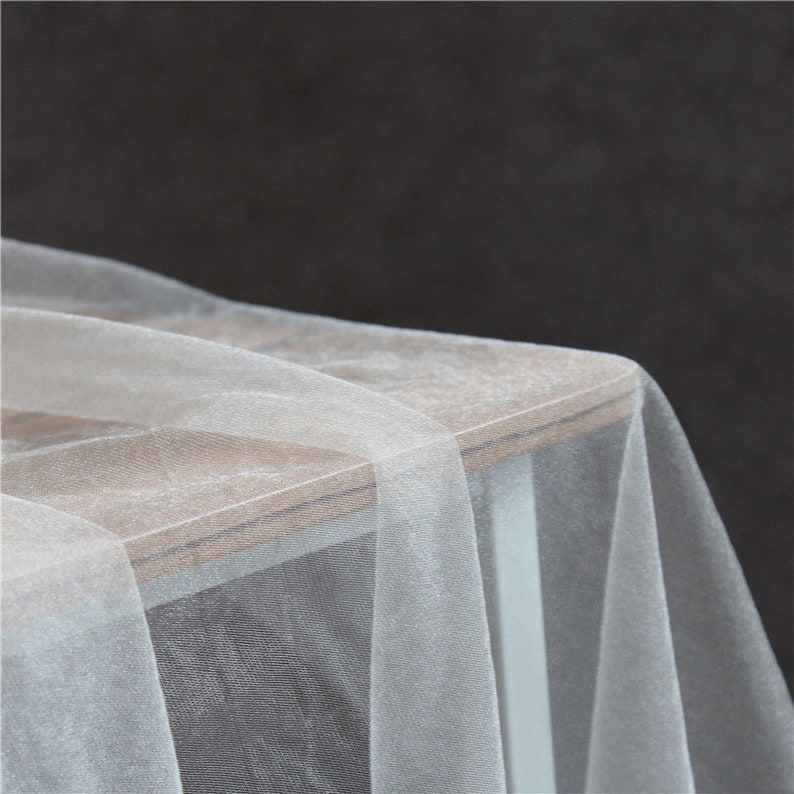 Shimmer lace Tulle Dreamy Lace Gauze Fabric for Bridal Veil Wedding Gown Dress 65 inches Width Sold by 0.5 meter
