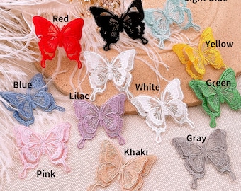 Butterfly Applique Embroidery Butterfly Lace Patch  for Costumes Dress