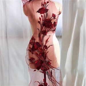 Embroidery  Flower Applique Patch Vine of Floral Delicate Accessories for Shirts Jeans  Jacket