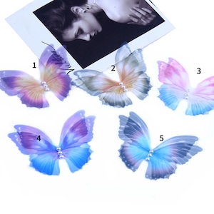 Beaded  Butterfly Applique Delicate Lace Butterfly  Patch for Prom Dress