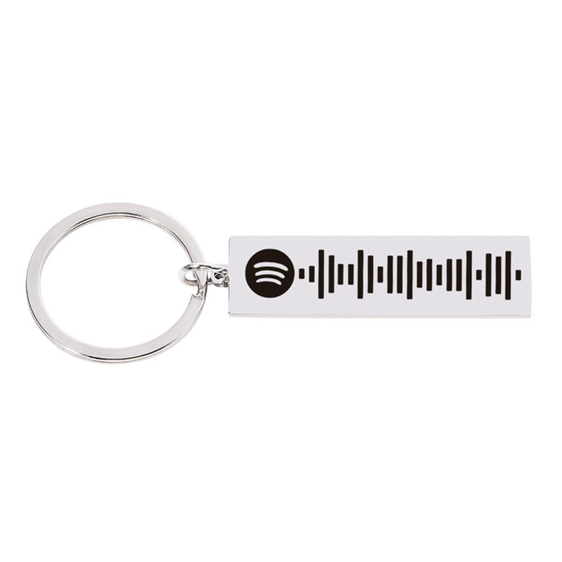 Personalized Spotify Keychain Favorite Song Keychain Gift Etsy