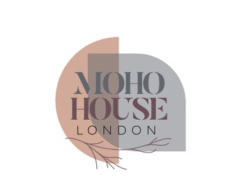 Boho logo design minimalist bohemian logo elegant feminine logo chic organic abstract unique logo
