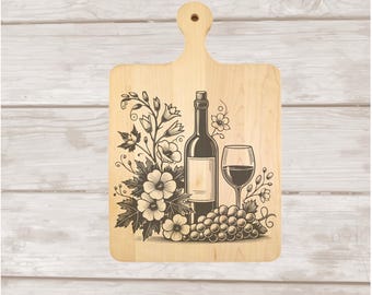 Wine Lover Cutting Charcuterie Board Kitchen Decor Serving Tray Wooden Cheese Platter Gift