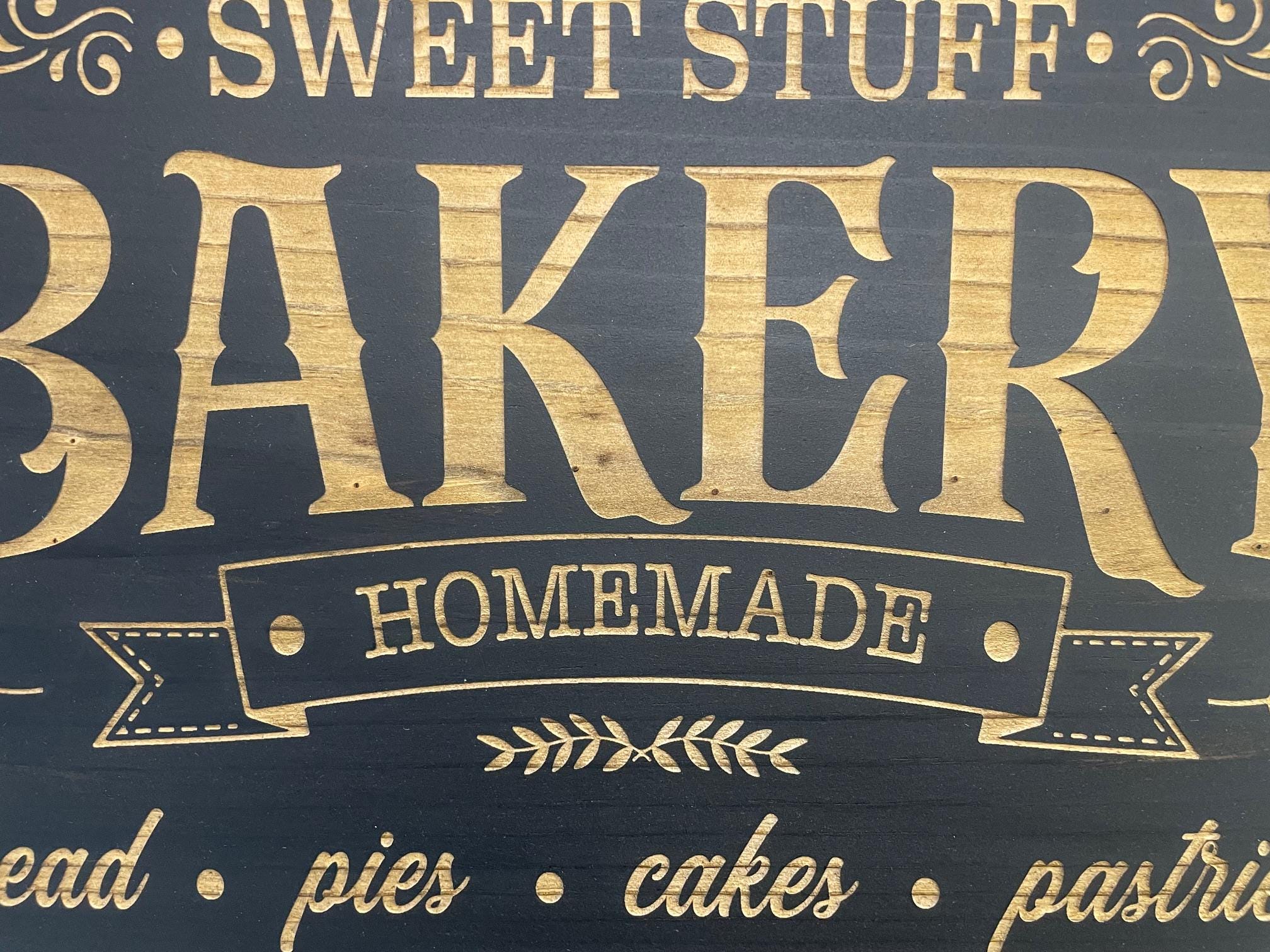 Sweet Stuff Bakery Rustic Farmhouse Sign Kitchen Wall Decor - Etsy