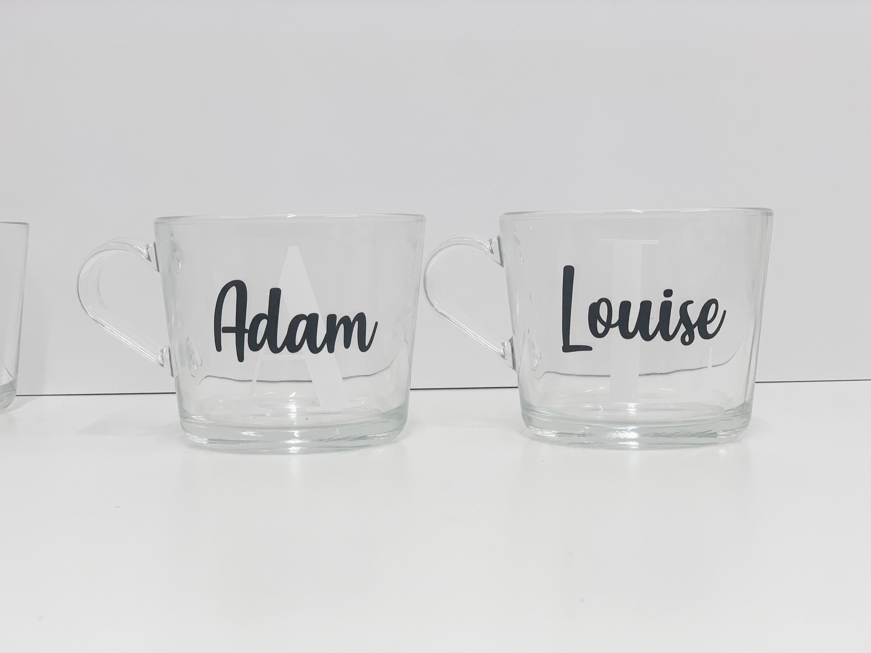 Personalised Glass Mug Cup Name Custom Gift Birthday Etsy