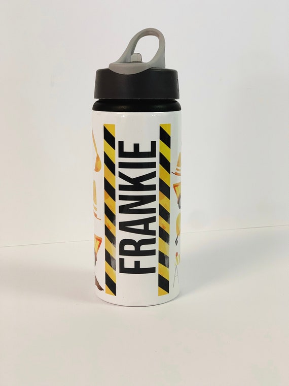 Personalised Water Bottle Construction Metal Insulated Etsy UK