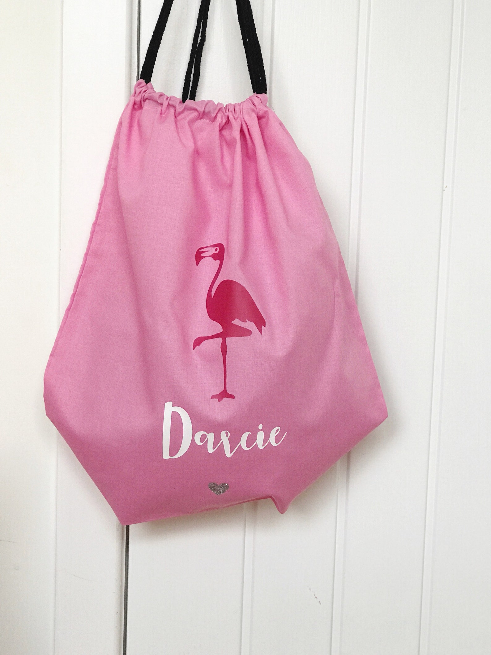 Personalised Drawstring Bag Pink Black Navy School PE Etsy