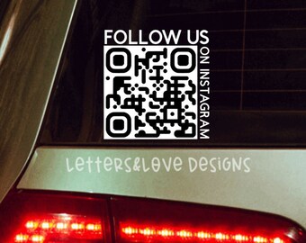 Instagram QR Code Vinyl Decal - Business, Etsy Shop, Social Media