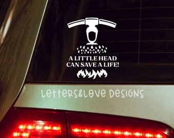Fire Sprinkler Vinyl Decal - Pipe Fitter Gift