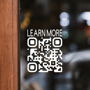 Learn More Custom QR Code Vinyl Decal - Advertise Your Business, Social Media, Website, And Other Info - Letters And Love Designs
