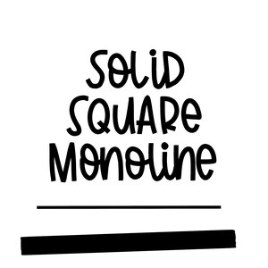 Square Monoline Brush Set for Use With iPad and iPhone Procreate App ...