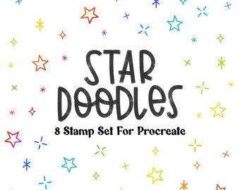 Star Doodles Stamp Set: For Procreate iPad App (Digital Download)