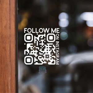 Instagram QR Code Vinyl Decal โ Advertise Your Business - Etsy