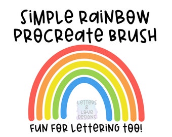 Simple Rainbow Procreate Brush for iPad & iPhone (Digital Download)