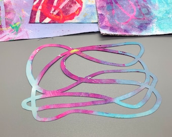 Abstract Mylar Stencil - Reusable Mixed Media Art