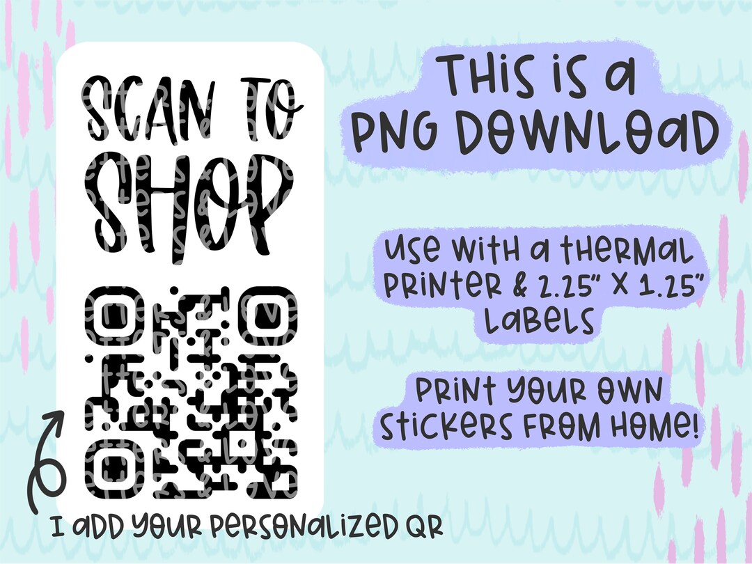 Plotter Sticker Qr Code Sample Custom QR Code Sticker Label Design for Thermal Printer (PNG Digital ...