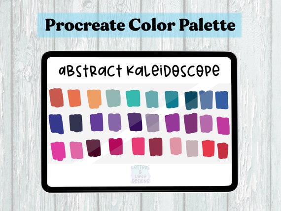Abstrakte Kaleidoskop Procreate Farbpalette 30 Farben Fur Etsy