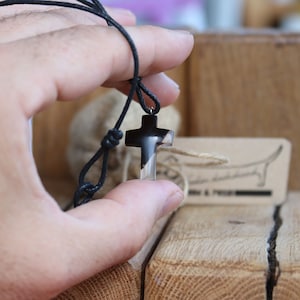 Wood resin unique Cross jewelry