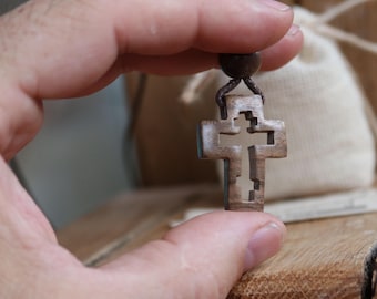 Wooden Cross Necklace Christian jewelry Wooden Pendant Necklace Wood Jewelry  Wood Pendant Wood Gift Unique Jewelry Unisex Cross