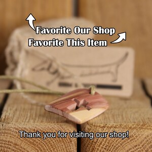 Kowaku Wood Cross Pendant Necklace - Adjustable PU Cord, Brown, Gift For Men & Women - View #6