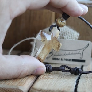 Christian Jewelry Wooden Pendant Necklace Resin Wood Jewelry Resin Wood Pendant Wood Gift Unique Jewelry Unisex Cross Wooden Cross Necklace