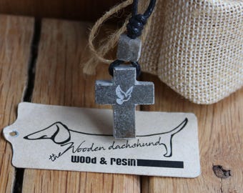 Handmade Stone Pendant Cross Necklace Pendant for Women Stone Cross Necklace Christian Natural Stone Jewelry Cross Necklace for Men Cross