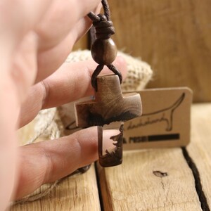 Wood Jewelry Resin Wood Cross Necklace Fashion Jewelry Christian pendant Gift for Women Unique Gift for Men