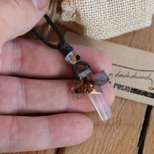 Religion Palisander and resin Cross pendant jewelry