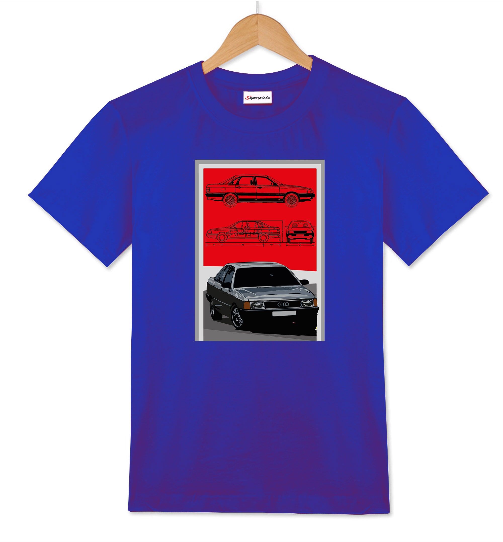 T shirt top audi gialla