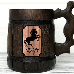 Prancing Pony Mug. Hobbit Mug. LOTR Gift. Prancing Pony Pub Inspired Tankard. Lord of the Rings gift. Personal Gifts for Men. Beer Stein 95 Side