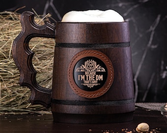 Because I'm The DM That's Why Mug. Dungeon and Dragons Mug Custom Beer Steins D&D Mug Gamer Dungeon Master Beer Tankard Gamer Gift #667