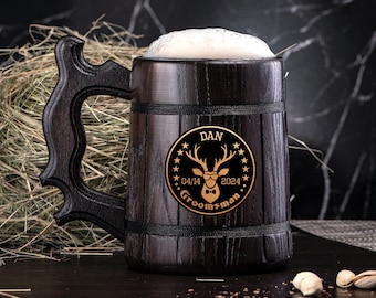 Presente personalizado para padrinhos. Caneca de cerveja de madeira Presente personalizado para padrinhos Presente personalizado para padrinhos Presente de casamento personalizado. Presente para noivos. Presente para padrinhos #41