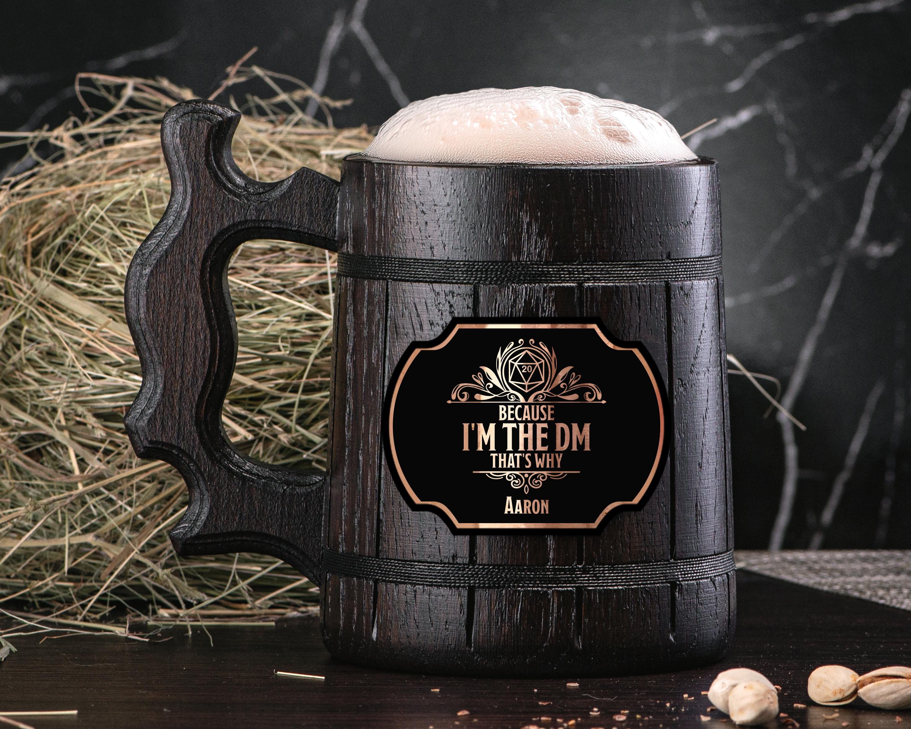 Weil ich die DM bin, ist warum Tasse. Dungeon and Dragons Bierkrug Personalisiert Bierkrug Geschenk #666