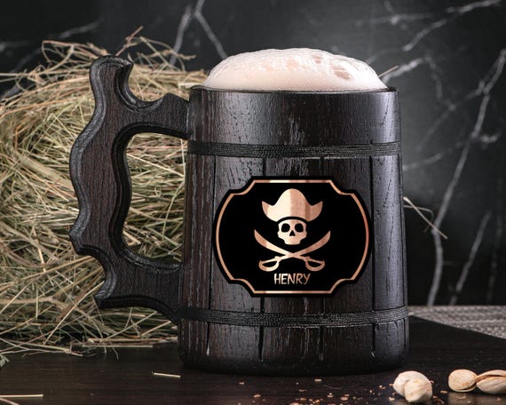 Romeeton Skull Beer Mug - Resin Viking Tankard With Stainless Steel Liner, 500ml, Halloween & Gift