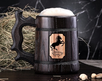Prancing Pony Mug Gift. Prancing Pony Pub Inspired Tankard. Personalized Christmas Gifts for Men. Beer Stein #95