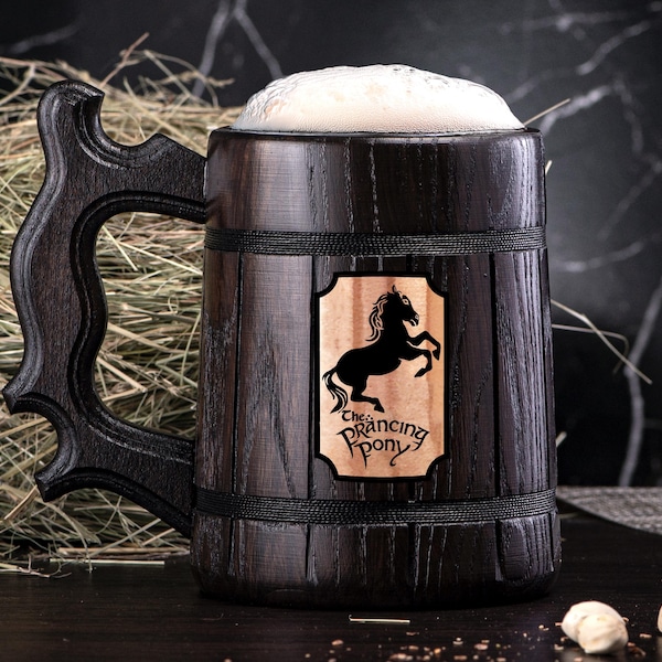 Prancing Pony Mug Gift. Prancing Pony Pub Inspired Tankard. Personalized Christmas Gifts for Men. Beer Stein #95