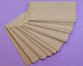 Kraft Tags (50) - blank 1" x 2.5" tags with bakers twine ties . DIY product labels, price tags, retail business supplies . handmade supply
