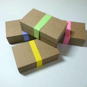 100 cartes de visite en aggloméré, papier kraft, cartes de visite, fournitures rustiques recyclées, cartes en carton, cartes de visite bricolage, cartes vierges durables
