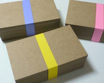 Kraft Chipboard Business Cards (500)- blank biz cards 2x3.5 .022” thick blank cardboard DIY branding supplies recycled bulk quantity pricing
