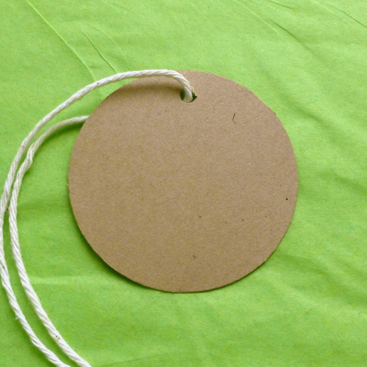 Large 2 Diameter Kraft Tags 25 round / circle tags to use Etsy