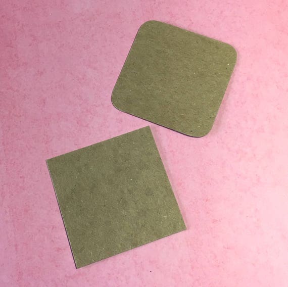 50 chipboard cards kraft brown 2x2 cards blank cards mini cards small square cards arts and crafts scrapbooking artist supplies craft supply