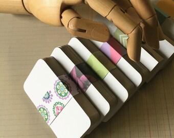 Chipboard Business Cards (50) - lightweight white .022" thick blank biz cards Etsy seller supplies square/rounded corners DIY card cardboard