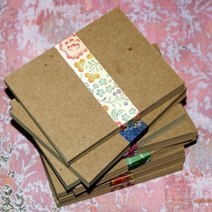 25 postales de aglomerado tamaño A2 ligeras tarjetas kraft de 4,25x5,5 tarjetas en blanco invitaciones rústicas y ecológicas tarjetas de cartón de felicitación suministro