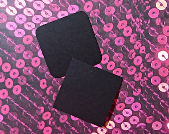 50 blank 2x2 square or rounded cardstock cards. black mini cards. small cards. arts and crafts. scrapbooking. artist supplies. craft supply